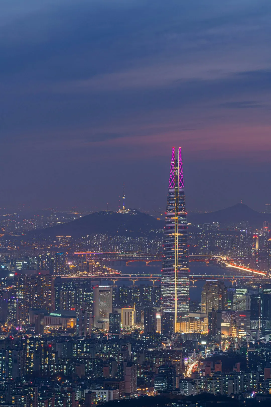 South Korea — seoul south korea city skyline night