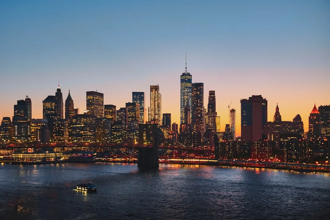 United States — new york manhattan financial district skyline